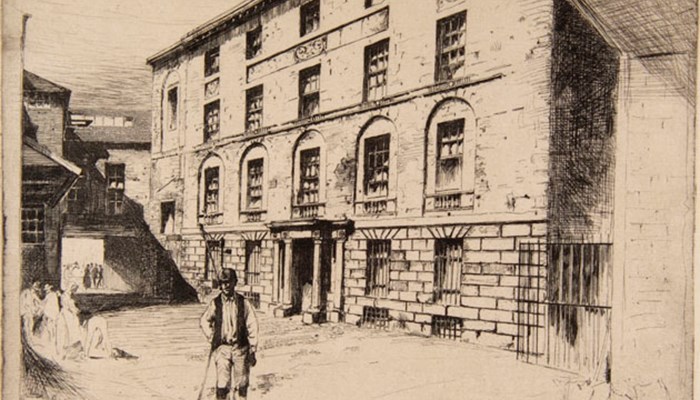 An etching of the Sugar Sample Room, Glasgow PR.2004.5.7 © CSG CIC Glasgow Museums Collection