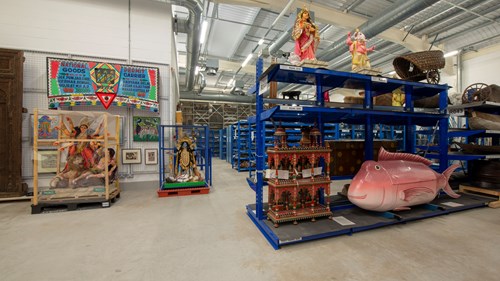 Photograph which shows a glimpse into some of the weird and wonderful objects stored at GMRC